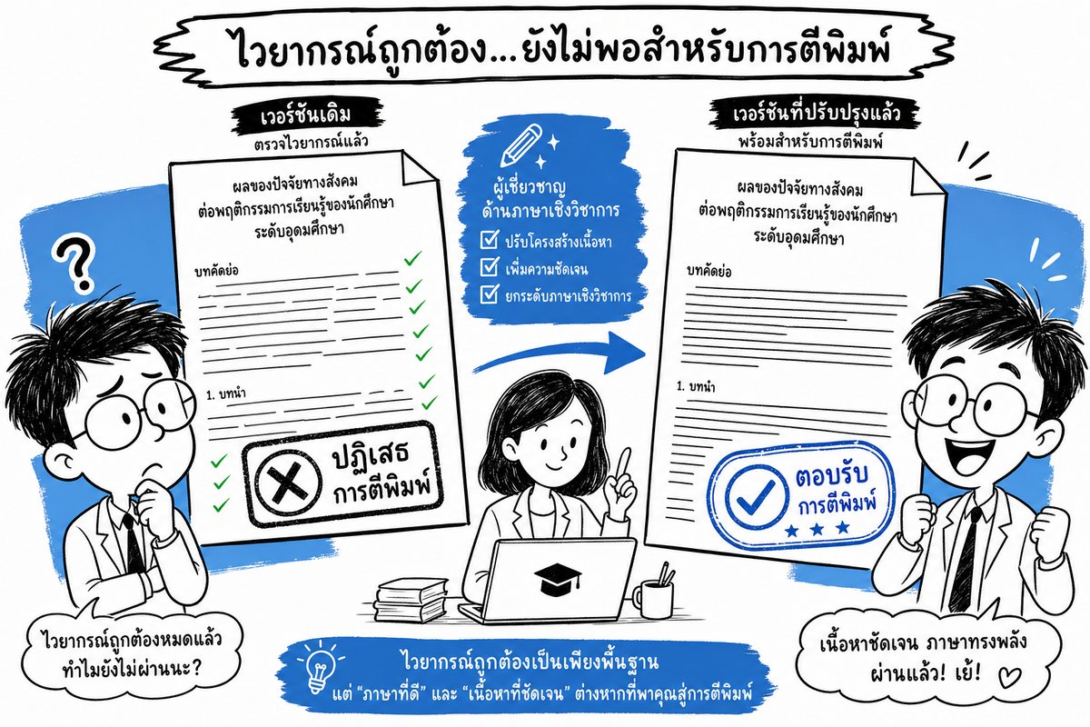 การแปลงานวิจัยและขัดเกลาเปเปอร์ภาษาอังกฤษให้เป็นภาษาวิชาการที่พร้อมตีพิมพ์ ไม่ใช่แค่ไวยากรณ์ถูกต้อง