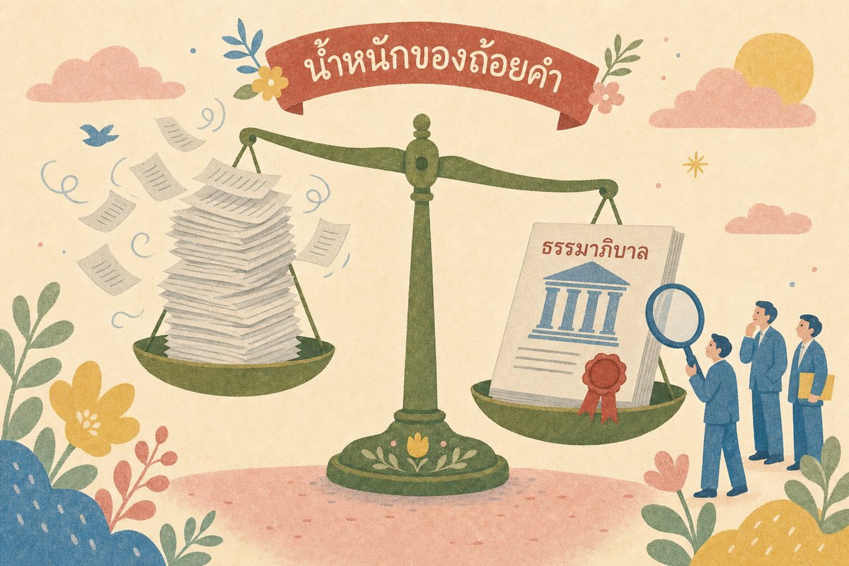 ตาชั่งเปรียบเทียบเอกสารก๊อปแปะกับหมวดธรรมาภิบาลที่ผ่านการแปลรายงานประจำปีอย่างพิถีพิถัน