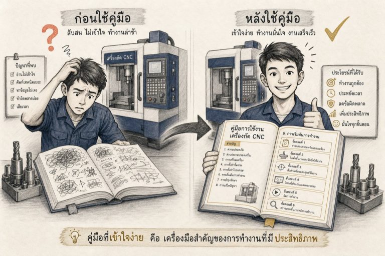 การรับแปลคู่มือเครื่องจักรจากคู่มืออ่านยากให้เป็นคู่มือภาษาไทยที่พนักงานหน้างานทำตามได้