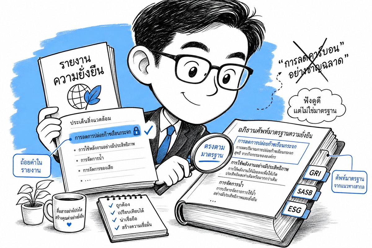 การแปลรายงานประจำปีสายความยั่งยืน โดยแมปศัพท์ในรายงาน ESG ให้ตรงกับอภิธานศัพท์มาตรฐานสากล GRI SASB